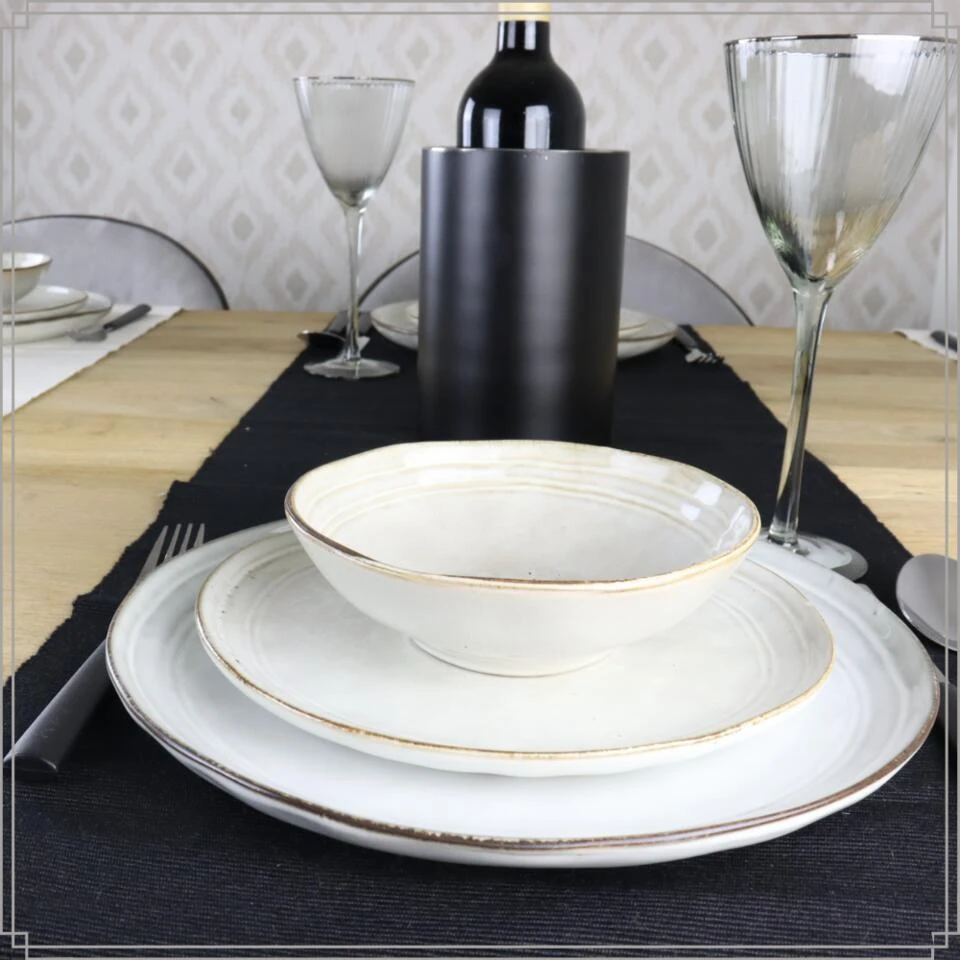 OTIX Serviesset 12 Delig Lily - Beige 4 OTIX Serviesset 12 Delig Lily - Beige - Afbeelding 4