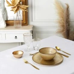 OTIX Dinerborden Bordenset 6 Persoons Goud Onderborden Kerst 27cm -Luxe Servieswinkel fbe313cadb034c108dd2778ab148e7dd