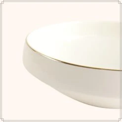 OTIX Saladeschaal Slakom Serveerschaal 25cm Wit Met Gouden Rand Porselein 11 OTIX Saladeschaal Slakom Serveerschaal 25cm Wit Met Gouden Rand Porselein -Luxe Servieswinkel fc6e4544c7814d0fba08b59edfe912bf