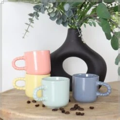 OTIX Espresso Kopjes Koffiekopjes Set Van 4 Koffietassen 120 Ml Aardewerk -Luxe Servieswinkel fcb324b2defd4a20a14a56640979cee5