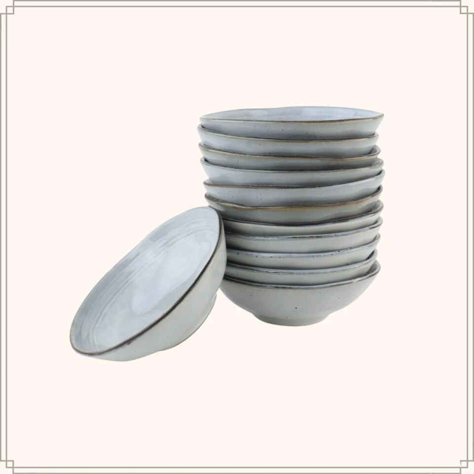 OTIX Soepkommen 12 Stuks Blauw Soeptassen 15cm Keramiek BLUEBELL 2 OTIX Soepkommen 12 Stuks Blauw Soeptassen 15cm Keramiek BLUEBELL - Afbeelding 2