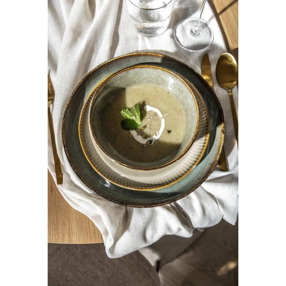 Ontbijtbord Camille - Beige - Stoneware - Ø22 Cm 5 Ontbijtbord Camille - Beige - Stoneware - Ø22 Cm - Afbeelding 5