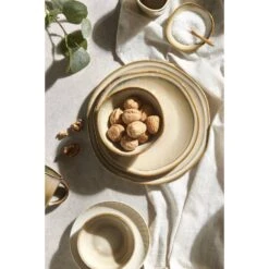 Dinerbord Anna - Beige - Stoneware - Ø27 Cm 6 Dinerbord Anna - Beige - Stoneware - Ø27 Cm -Luxe Servieswinkel sf 72100180 1010